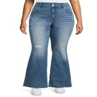 Co. Silver Jeans Co. Women'sенски Beau Mid Rise Тенок фармерки на нозете, големини на половината 24-34