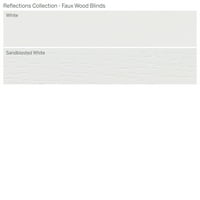 Колекција за прилагодени рефлексии, 2 Бесплатни ролетни од дрво, бели, 5 8 ширина 48 Должина