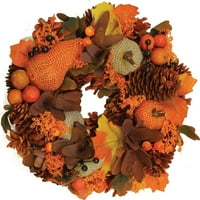 10 Есенска жетва тиква и бобинки Вештачки Денот на благодарноста декорација на венец
