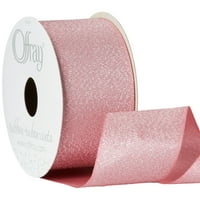 Офрај лента, метална дива розова розова розова грбона полиестерска лента за шиење, занаети и надавање, стапала, секоја од нив