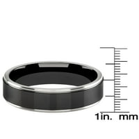 Крајбрежен накит со црно позлатен титаниум жлечен удобност вклопен прстен
