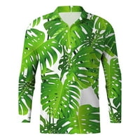 Машки Маици Есенски Зимски Секојдневен Печатен Моден Блуза Ревер Врвови Со Долги Ракави