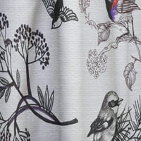 DesignArt 'Птици со цветни модели' Цветни панели за завеси
