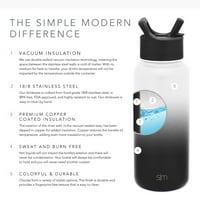 Едноставен модерен 32oz. Самит шише со вода со слама капаче - подароци за мажи и жени хидро вакуум изолирани колба со двојно