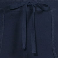RealSize женски француски панталони со крпа од тери со џебови