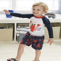 Gerber Baby & Toddler Boy Rashguard & Swim Tremks поставени со UPF 50+, 2-парчиња