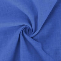Атинеток Симпатична Блузи За Жени Секси надвор Рамо Чипка Трим Плус Големина Широки Удобни Памучни Лен Кошули V-Вратот Краток