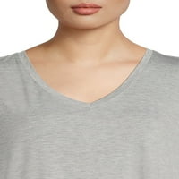 Време и Tru женска маичка со тоника со врат од вратот