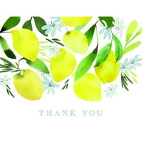 Хартија секојдневно благодарност за картички - цвет од лимон - картички и коверти