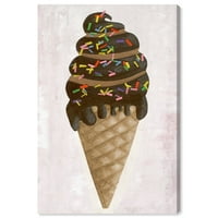 Wynwood Studio Food and Cuisine Wall Art Canvas отпечатоци од сладоледот и млековите од чоколадото „чоколади“ - кафеави, бели