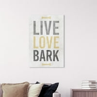 Пистата авенија типографија и цитати wallидни уметности платно печати „motovialубов’ Love Bark “мотивациски цитати и изреки