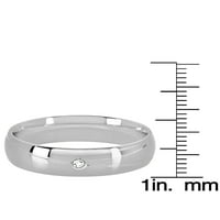 Крајбрежен накит вметнат кристален полиран прстен од не'рѓосувачки челик