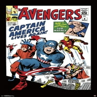 Марвел Стрипови-Одмаздници-Капетан Америка-Стрип Покритие Ѕид Постер, 22.375 34