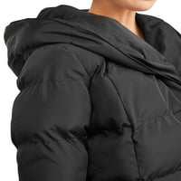 Климатски концепти женски асиметричен палто за меурчиња