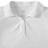Недостатоци за девојчиња за девојчиња Училишна униформа Поло кошула за перформанси на кратки ракави, пакет со вредност, големини 4-18