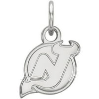 Логорт 10К Бело злато NHL Logoart New Jersey Devils XS приврзок