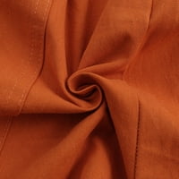 шорцеви за Жени Женски Летни Модни Шорцеви Еластични Џебови За Половината Лежерни Панталони Портокал + Л