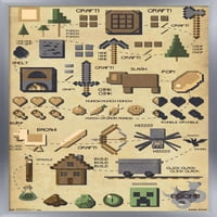 Minecraft - Пиктографски Ѕид Постер, 14.725 22.375